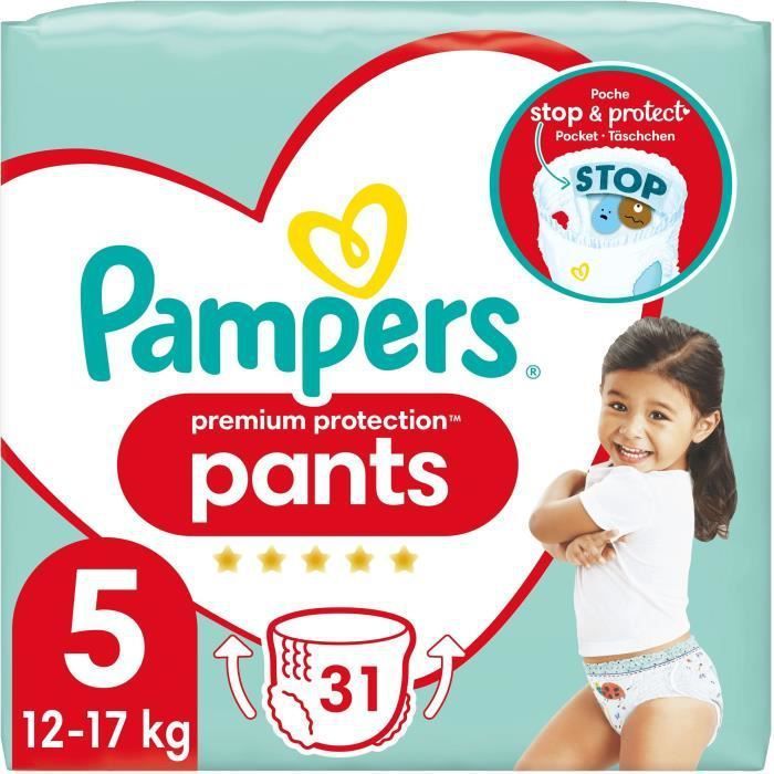 PAMPERS Premium Protection Pants Taille 5 - 31 Couches-culottes - Photo n°1