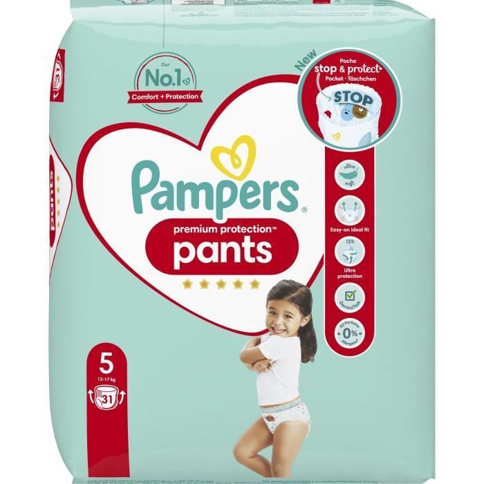 PAMPERS Premium Protection Pants Taille 5 - 31 Couches-culottes - Photo n°2
