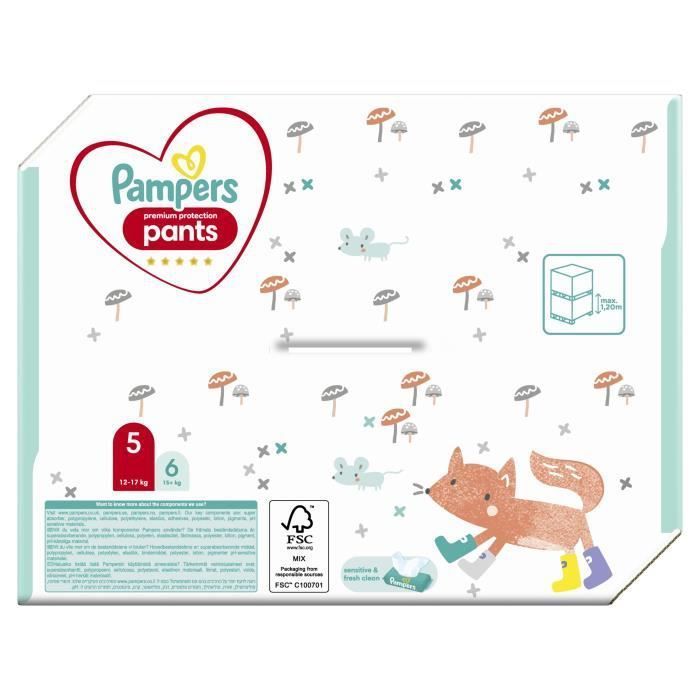 PAMPERS Premium Protection Pants Taille 5 - 62 Couches-culottes - Photo n°3