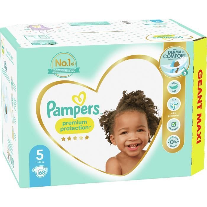 PAMPERS Premium Protection Taille 5 - 68 couches - Photo n°1