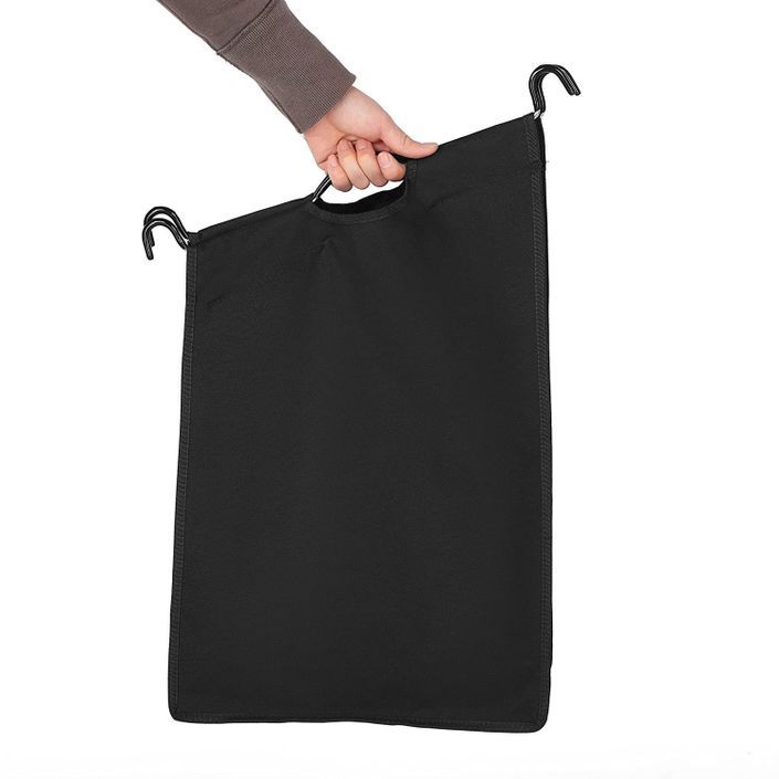 Panier à linge sur roulettes avec 4 sacs amovibles noir 35L - Photo n°6