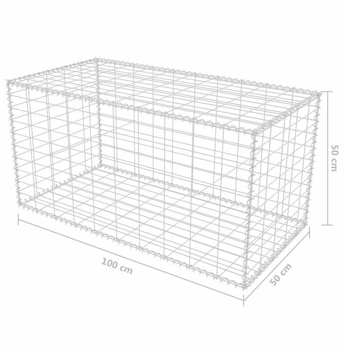 Panier de gabion Acier galvanisé 100x50x50 cm - Photo n°7