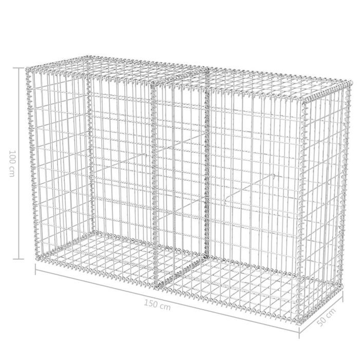 Panier de gabion Acier galvanisé 150x50x100 cm - Photo n°6