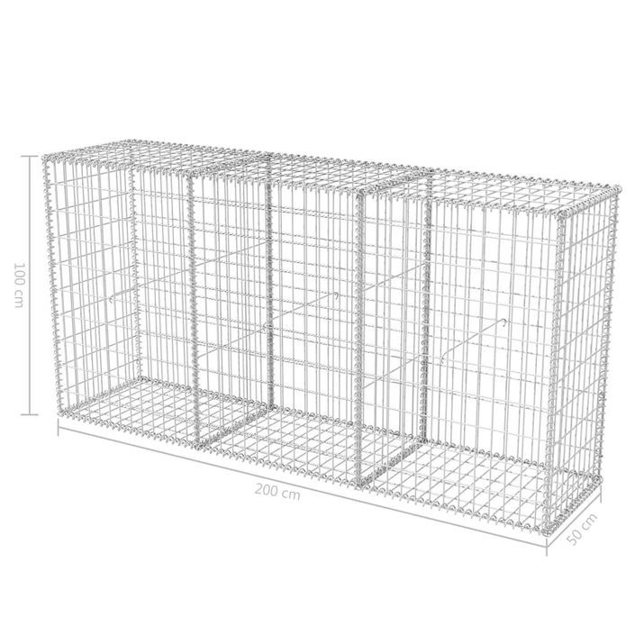 Panier de gabion Acier galvanisé 200x50x100 cm - Photo n°6