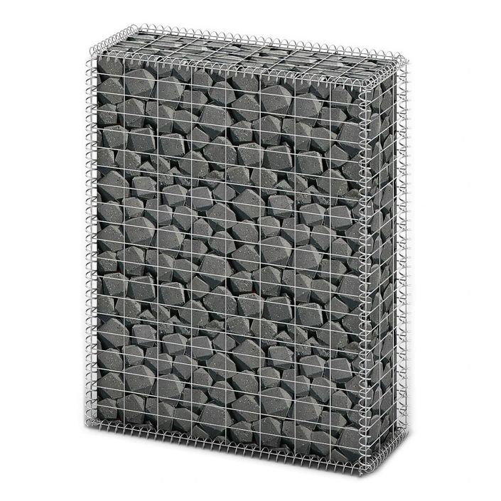 Panier de gabion avec couvercle Fil galvanisé 100 x 80 x 30 cm - Photo n°1