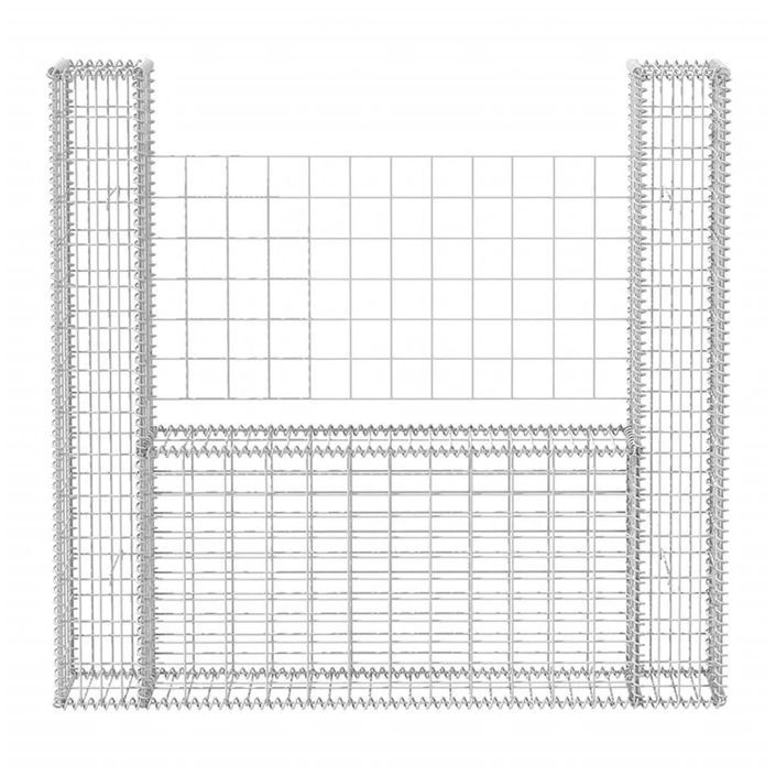 Panier de gabion en forme de U Acier galvanisé 160x20x150 cm - Photo n°4