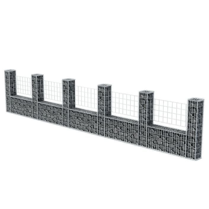 Panier de gabion en forme de U Acier galvanisé 570x20x100 cm - Photo n°3