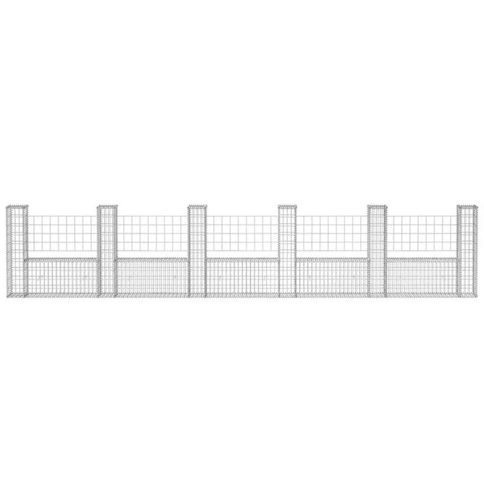 Panier de gabion en forme de U Acier galvanisé 570x20x100 cm - Photo n°4