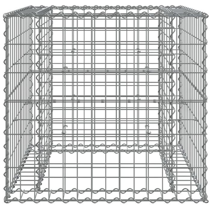 Panier de gabions argenté 70x70x65 cm fer galvanisé - Photo n°3