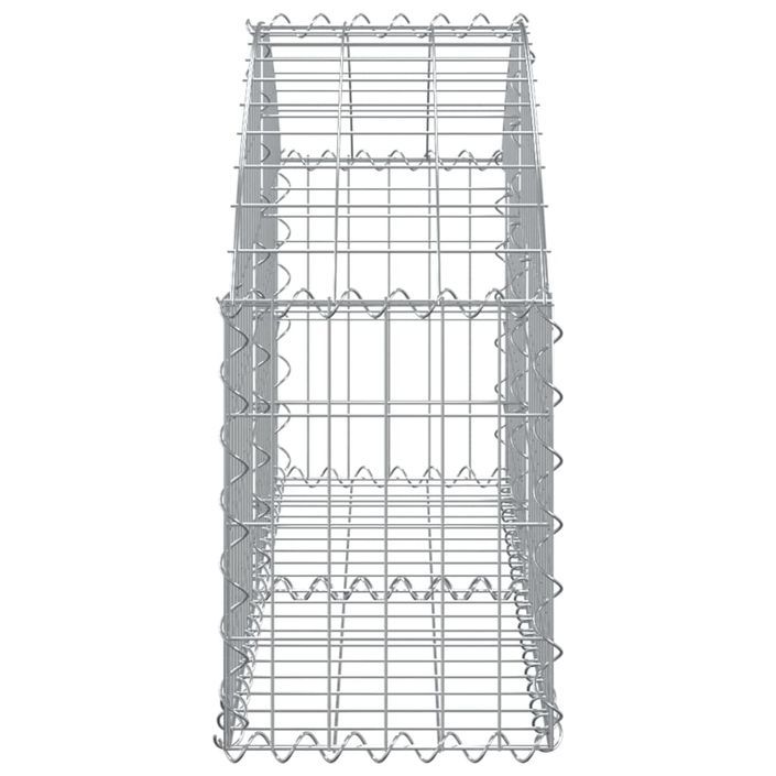 Panier de gabions arqué 100x30x40/60 cm Fer galvanisé - Photo n°4