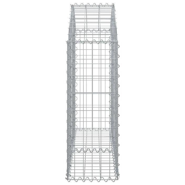 Panier de gabions arqué 100x30x80/100 cm Fer galvanisé - Photo n°4