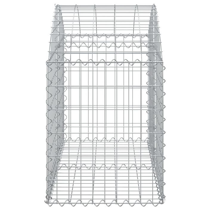 Panier de gabions arqué 100x50x60/80 cm Fer galvanisé - Photo n°4