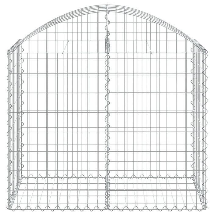 Panier de gabions arqué 100x50x80/100 cm Fer galvanisé - Photo n°3