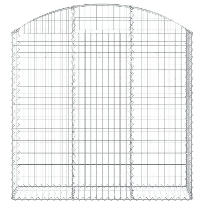 Panier de gabions arqué 150x30x140/160 cm Fer galvanisé - Photo n°3