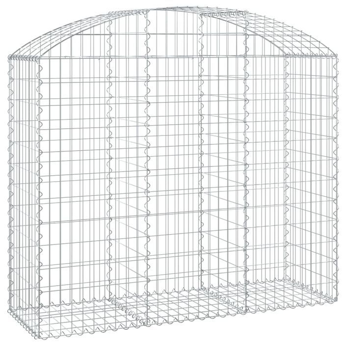 Panier de gabions arqué 150x50x120/140 cm Fer galvanisé - Photo n°2