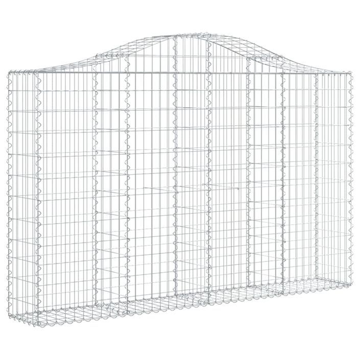 Panier de gabions arqué 200x30x120/140 cm Fer galvanisé - Photo n°2