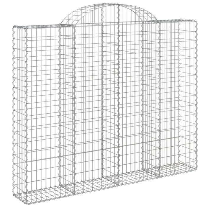 Panier de gabions arqué 200x30x160/180 cm Fer galvanisé - Photo n°2