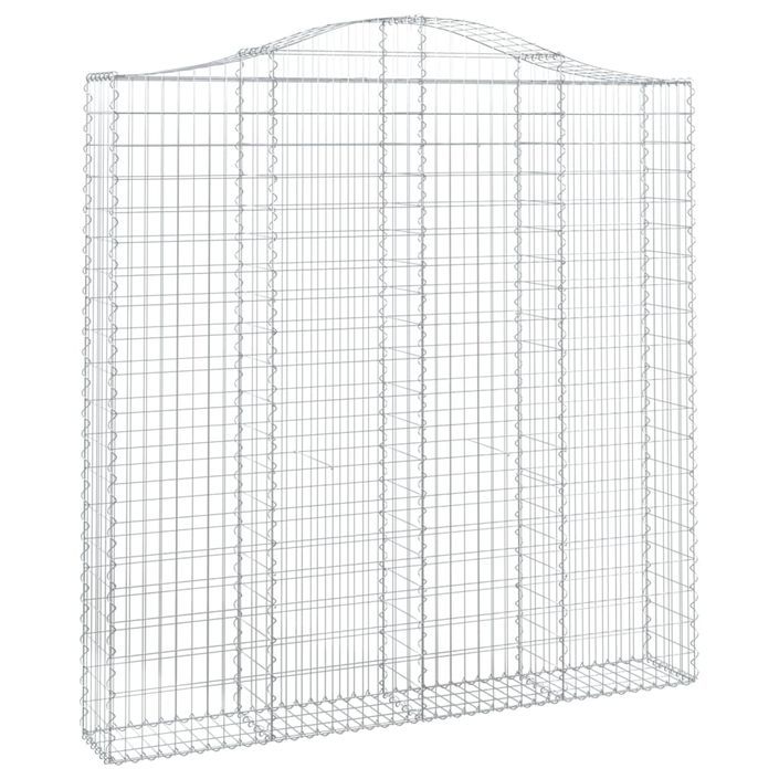 Panier de gabions arqué 200x30x200/220 cm Fer galvanisé - Photo n°2