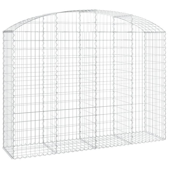 Panier de gabions arqué 200x50x140/160 cm Fer galvanisé - Photo n°2