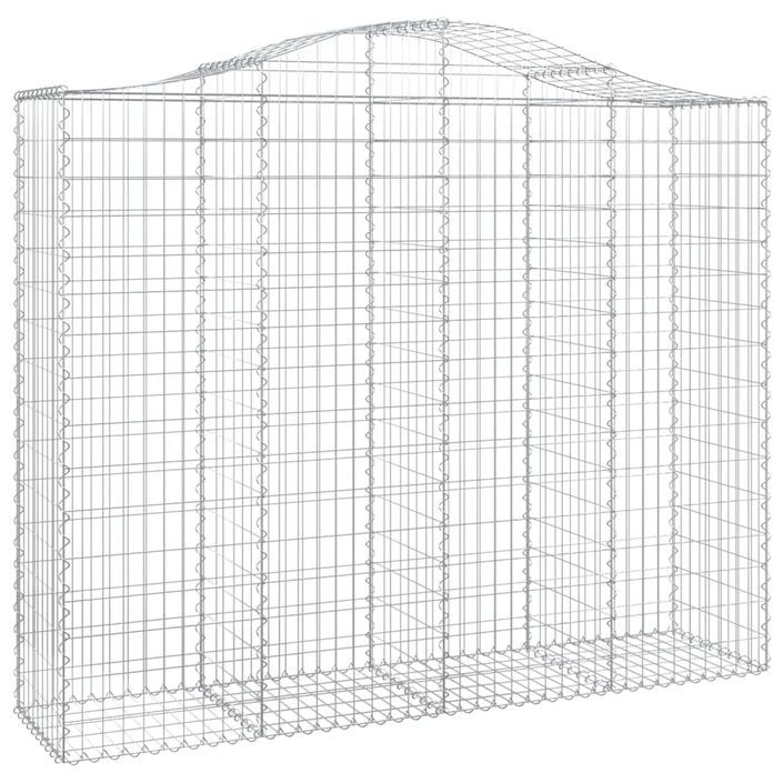 Panier de gabions arqué 200x50x160/180 cm Fer galvanisé - Photo n°2