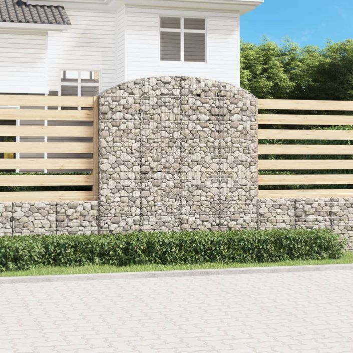 Panier de gabions arqué 200x50x200/220 cm Fer galvanisé - Photo n°1