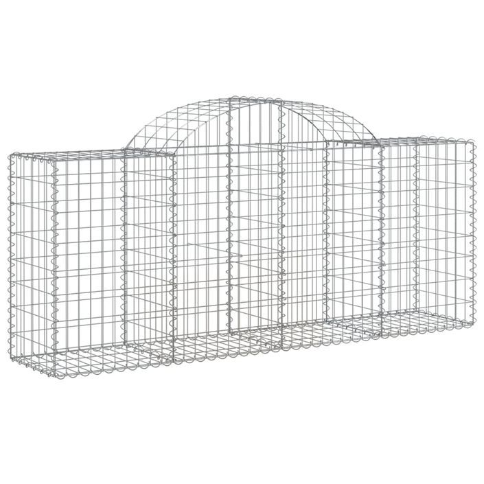 Panier de gabions arqué 200x50x80/100 cm Fer galvanisé - Photo n°2