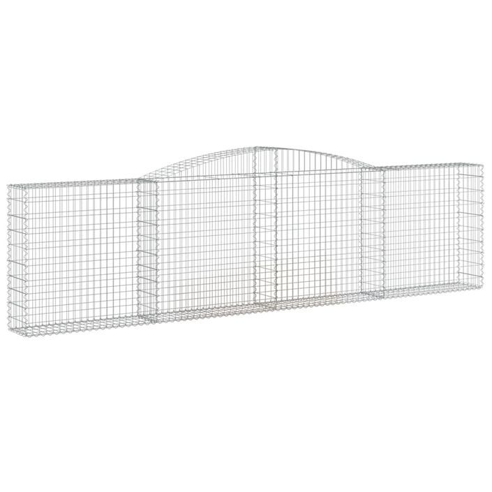 Panier de gabions arqué 400x30x100/120 cm Fer galvanisé - Photo n°2