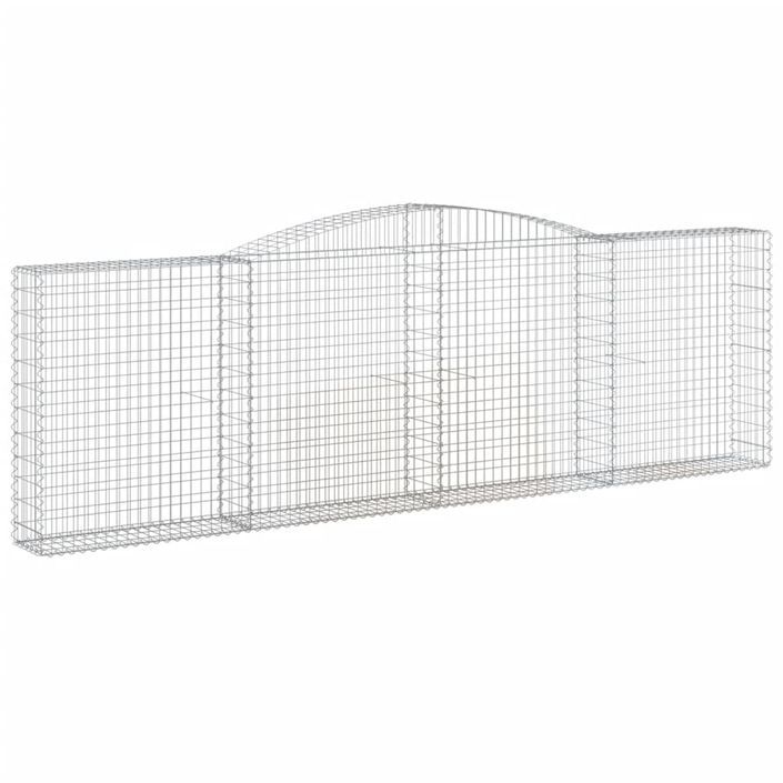 Panier de gabions arqué 400x30x120/140 cm Fer galvanisé - Photo n°2