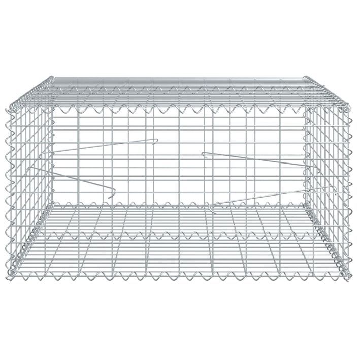 Panier gabion avec couvercle 100x100x50 cm fer galvanisé - Photo n°4