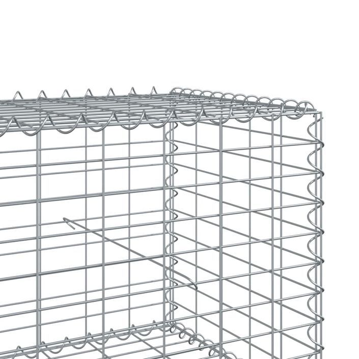 Panier gabion avec couvercle 100x100x50 cm fer galvanisé - Photo n°6