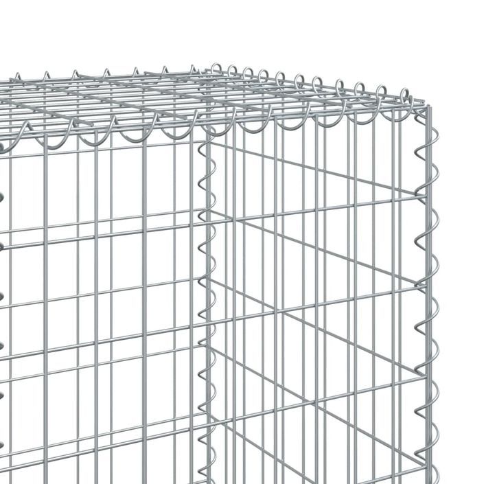 Panier gabion avec couvercle 100x50x150 cm fer galvanisé - Photo n°6