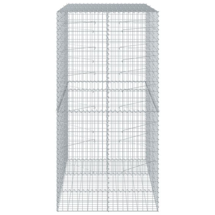 Panier gabion avec couvercle 150x100x200 cm fer galvanisé - Photo n°4