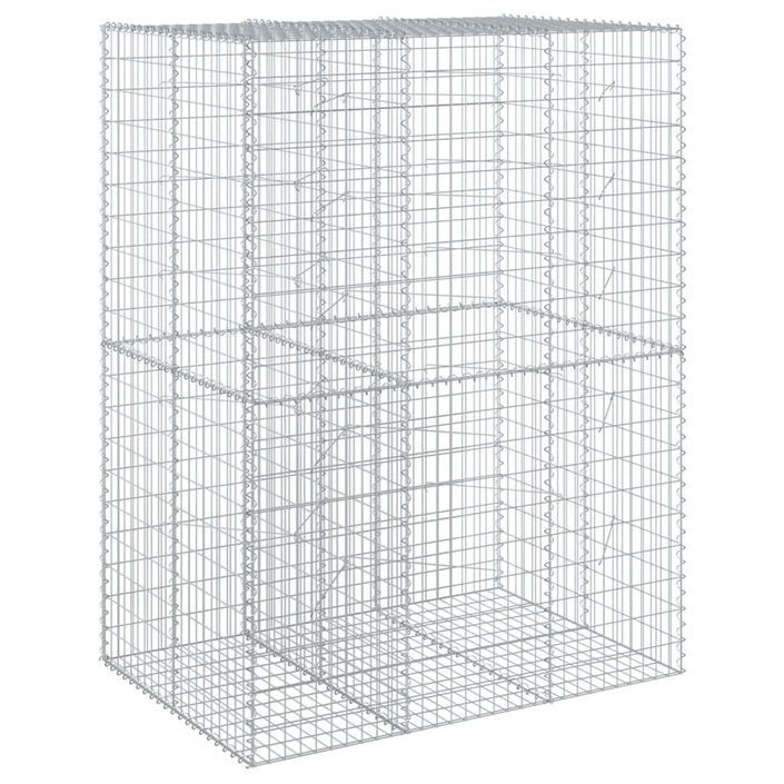 Panier gabion avec couvercle 150x100x200 cm fer galvanisé - Photo n°5