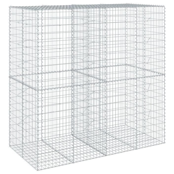 Panier gabion avec couvercle 200x100x200 cm fer galvanisé - Photo n°5