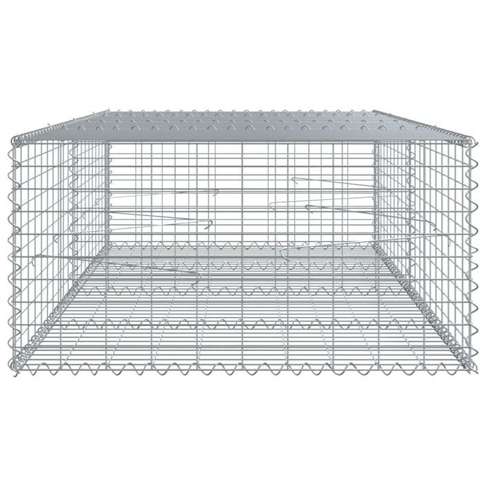 Panier gabion avec couvercle 200x100x50 cm fer galvanisé - Photo n°4