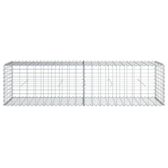 Panier gabion avec couvercle 200x50x50 cm fer galvanisé - Photo n°3