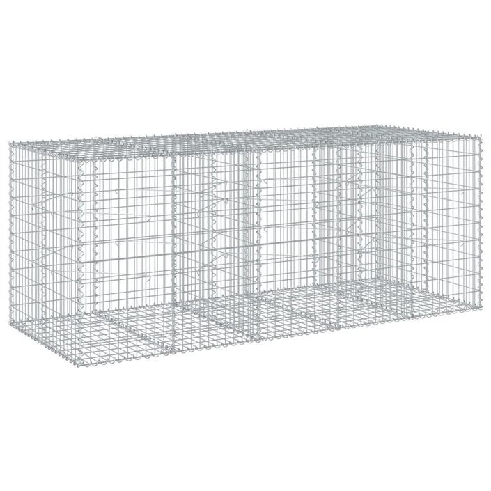 Panier gabion avec couvercle 250x100x100 cm fer galvanisé - Photo n°2