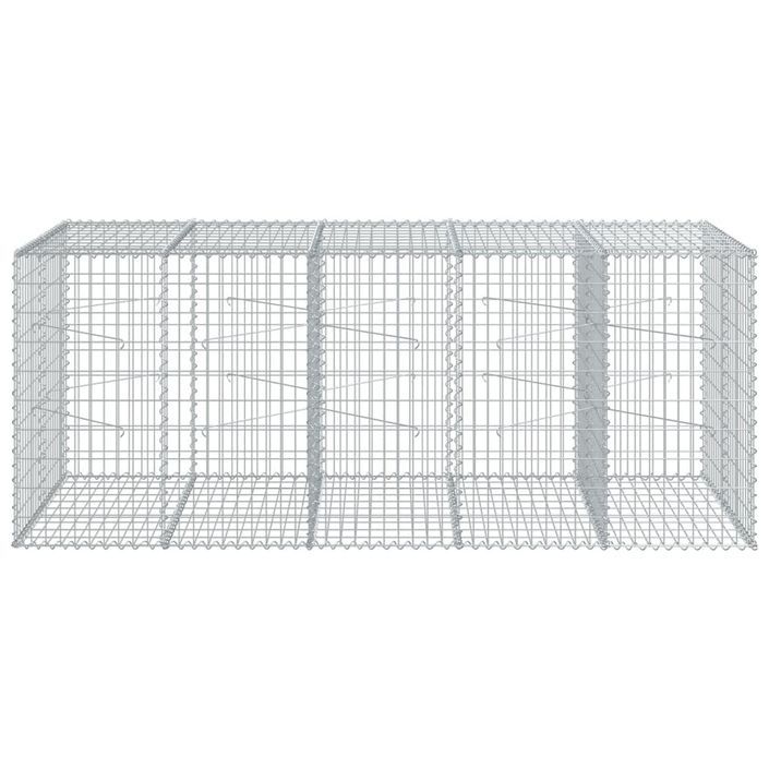 Panier gabion avec couvercle 250x100x100 cm fer galvanisé - Photo n°3