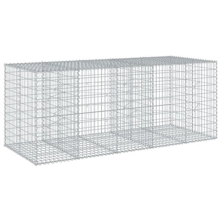 Panier gabion avec couvercle 250x100x100 cm fer galvanisé - Photo n°5