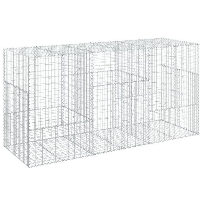 Panier gabion avec couvercle 300x100x150 cm fer galvanisé - Photo n°5