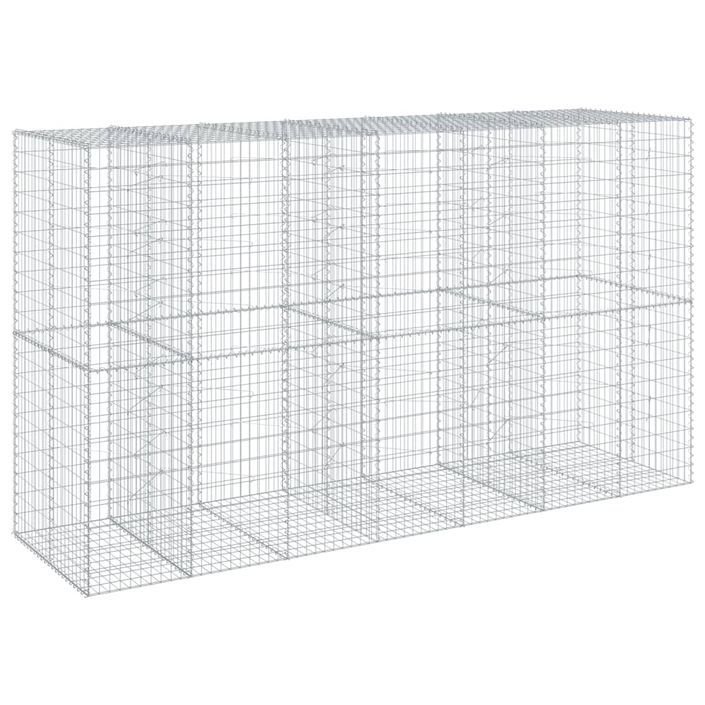 Panier gabion avec couvercle 350x100x200 cm fer galvanisé - Photo n°5