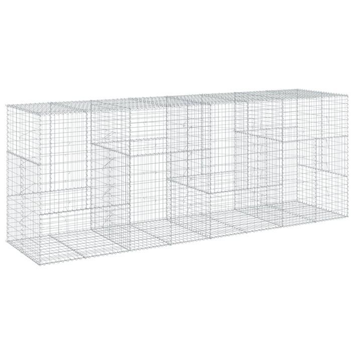 Panier gabion avec couvercle 400x100x150 cm fer galvanisé - Photo n°2