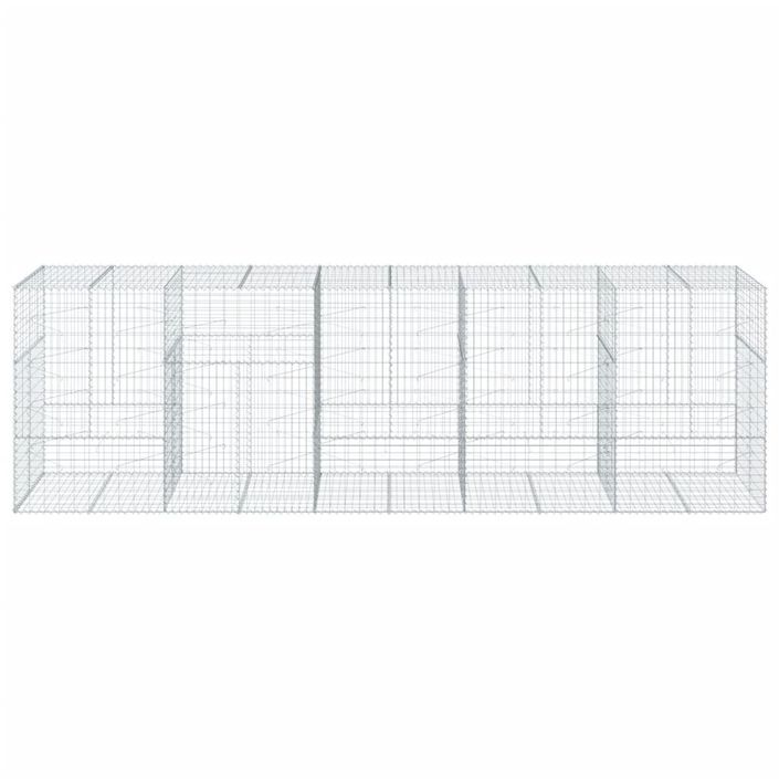 Panier gabion avec couvercle 500x100x150 cm fer galvanisé - Photo n°3