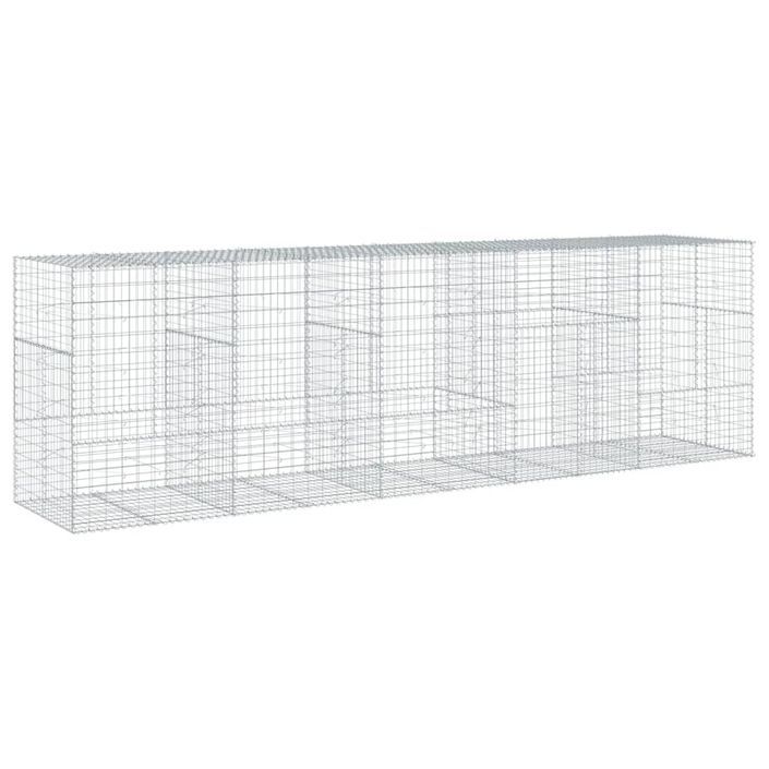 Panier gabion avec couvercle 500x100x150 cm fer galvanisé - Photo n°5