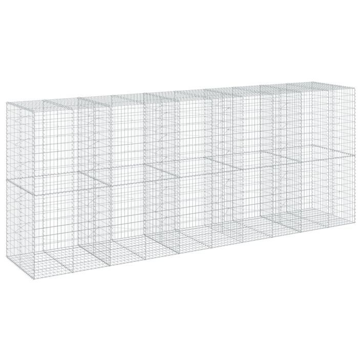 Panier gabion avec couvercle 500x100x200 cm fer galvanisé - Photo n°5