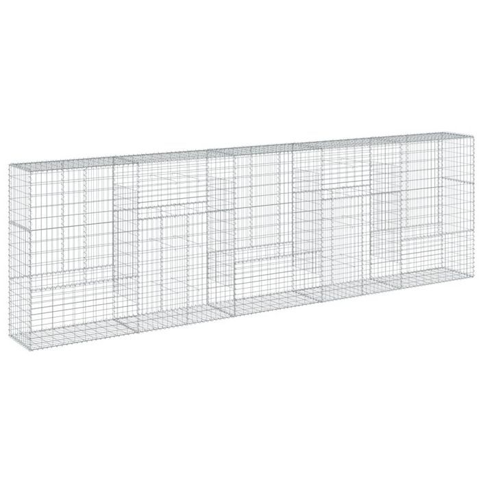 Panier gabion avec couvercle 500x50x150 cm fer galvanisé - Photo n°5