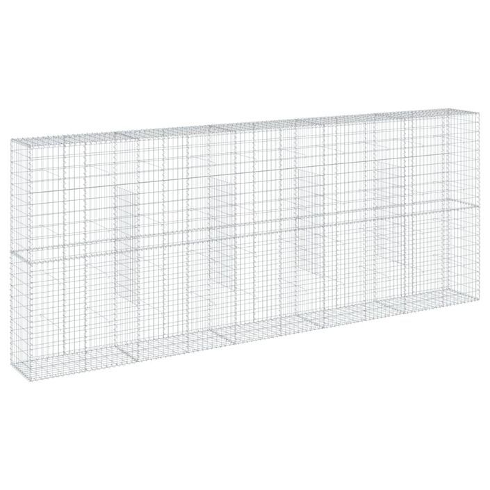 Panier gabion avec couvercle 500x50x200 cm fer galvanisé - Photo n°2