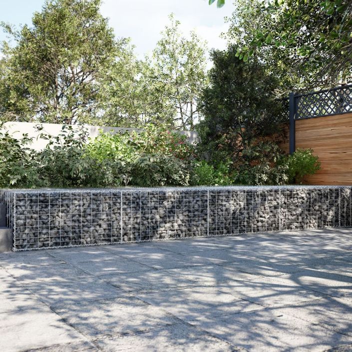 Panier gabion avec couvercle 600x100x50 cm fer galvanisé - Photo n°1