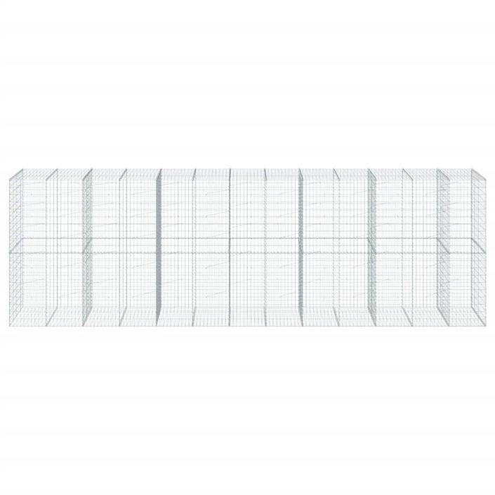 Panier gabion avec couvercle 650x100x200 cm fer galvanisé - Photo n°3