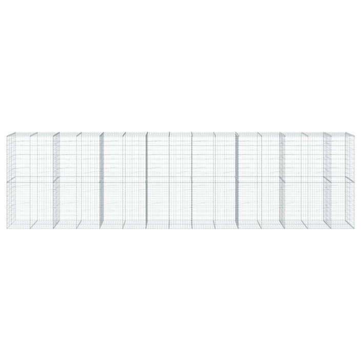 Panier gabion avec couvercle 750x100x200 cm fer galvanisé - Photo n°3